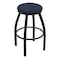 Holland Bar Stool Co 30" Swivel Bar Stool, Black Wrinkle, Graph Anchor Seat X802 - alternate 1